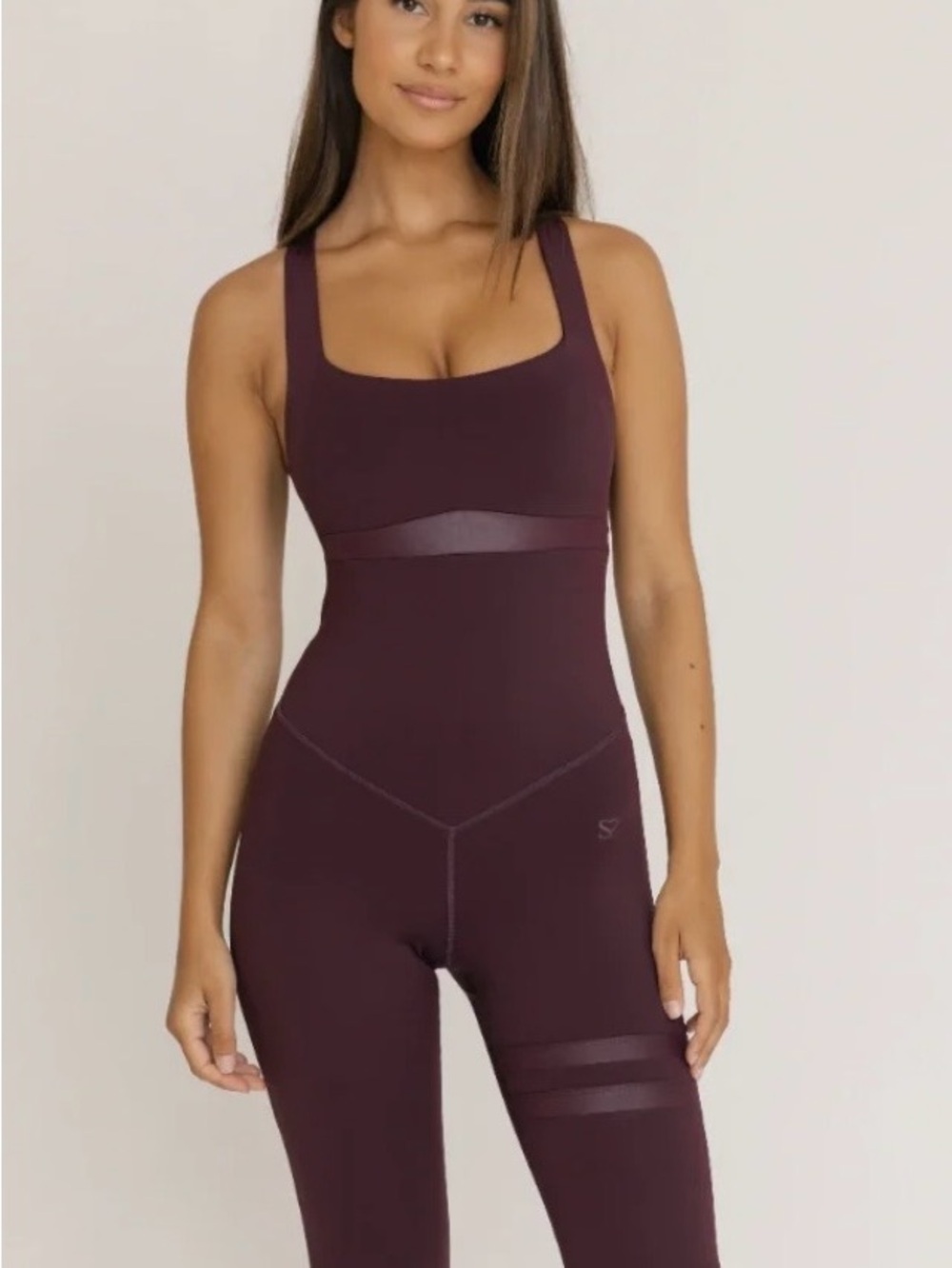 Nicole Burgundy Purple Jumpsuit from Topíssima.